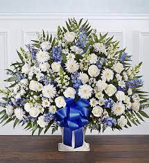 We did not find results for: Heartfelt Tribute Blue White Floor Basket Arrangement 1800flowers Com 148752