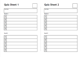 Use this picture quiz template to create your own branded visual quiz experience. Trivia Night Answer Sheet Template Downjload
