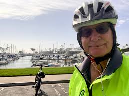 On my AIMA bike chasing Elephants in Dana Point Beach, CA