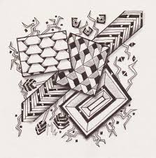 As Addicted As I Am To Curved Lines I Do Like This Challenge Where We Should Use Only Straight Lines This Week Mandala Doodle Zentangle Patterns Tile Art