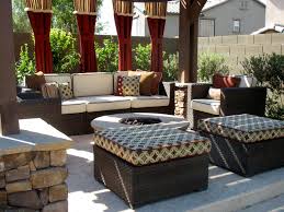 Backyard Pergola Stone Fire Pit And Pillars Marbella Pavers Custom Cushions And Pillows Made In Sunbre Outdoor Furniture Sets Outdoor Decor Backyard Pergola