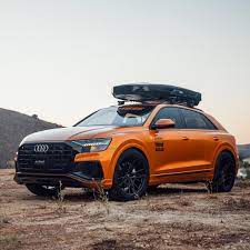 Audi Q8 On Vossenforged M X6 Wheels In Satin Black By Allroadoutfitters Toyotires Thule And Audi Engineeredart Audi Audiq Audi Audi Cars Black Audi