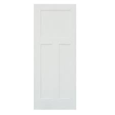 Krosswood Doors 36 In X 96 In Left Hand 3 Panel Craftsman Shaker Solid Hybrid Core Mdf Prim Prehung Interior Doors Shaker Interior Doors Interior Door Styles