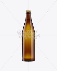 330ml Amber Bottle With Light Beer Mockup In Bottle Mockups On Yellow Images Object Mockups