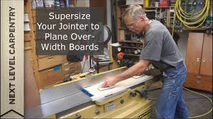 Grey kitchen cupboards white benchtop jointer table extension. Supersize Your Jointer For Planing Over Width Boards Youtube