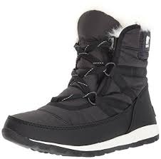 Sorel Women S Whitney Short Lace Snow Boot Black Sea Salt 9 M Us Snow Boots Women Winter Boots Women Boots