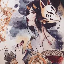A collection of the top 41 kitsune mask wallpapers and backgrounds available for download for free. Kitsune Girl Anime Art Character Art Japan Art