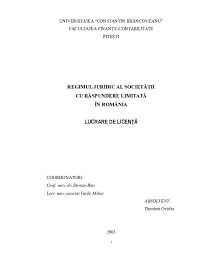 , asocieri, majorari de capital social, retragere asociati din firma, suspendari firme. Doc Regimul Juridic Al SocietÄƒÅ£ii Cu RÄƒspundere LimitatÄƒ In Romania Gabriela Gaby Academia Edu