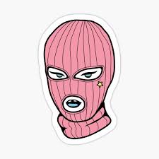 The best quality ski mask you can get in solid colors💓 amazing shape and stitching!! White Ski Mask Sticker By Knightink Redbubble