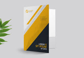 The template gets copied to premiere pro's local templates folder and is available in the essential graphics panel. Business Presentation Folder Layout With Yellow Accents Buy This Stock Template And Explore Similar Templates At Adobe Stock Adobe Stock