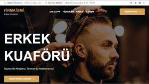 Ben, berber websitesi tasarlıyorum