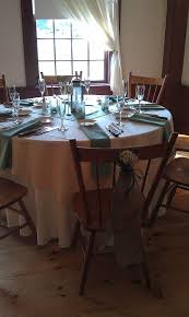 Old Sturbridge Village Table Set In Ballroom Oliver Wight Tavern Rustic Chair Bows With Burlap L House Decor Rustic Contemporary Rustic Decor Rustic House