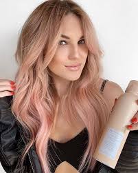 Alter Ego For The Day Thanks To Kristin Ess Temporary Rose Gold Spray On My Manechick Averykaspari D Hair Color Rose Gold Gold Hair Colors Pastel Pink Hair