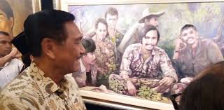 Sejarah panjang sebuah kehidupan menempa dan membentuk beliau menjadi kuat, menguasai. Lukisan Luhut Muda
