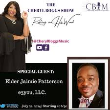The Cheryl Boggs show Monday, July 22nd starting at 6/5c with Elder Jaimie  Patterson. Links in bio