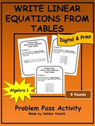 Write Linear Equations From Tables Problem Pass Digital Distance Learning In 2020 Writing Linear Equations Linear Equations Equations