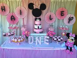 Simple Minnie Mouse Dessert Table We Did For Our Cousins First Birthday Minnie Mouse First Birthday Minnie Mouse Birthday Party Minnie Mouse Decorations