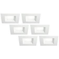6 White Square Retrofit 15 Watt Led Recessed Lights 6 Pack 88r49 Lamps Plus