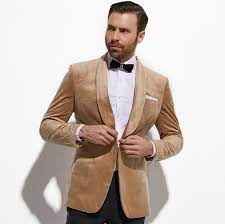 Tan and camel are good colors to wear and camel blazer is also a great choice when it comes to fashion styling and clothing combination. 2020 Latest Camel Velvet Tuxedo Jacket Custom Made Slim Fit Golden Color Velvet Blazer Men Tailored Wedding Velvet Men Blazers Suit Jackets Aliexpress