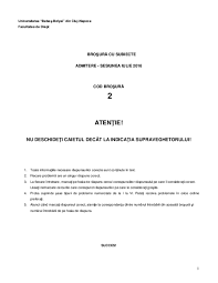 Numi pasa de nimic facultatea: Pdf BrosurÄƒ Cu Subiecte Admitere Sesiunea Iulie 2016 Cod BrosurÄƒ 2 AtenÅ£ie Nu DeschideÅ£i Caietul Decat La IndicaÅ£ia Supraveghetorului Mihai Negrea Academia Edu