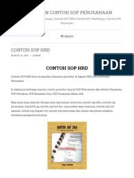 Standard operating procedures the human resources director to disregard the results. Contoh Sop Hrd Pdf