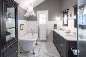 Fashioner lighting, ranch house sink, and implicit icebox with exquisite completion that incorporates hardwood floors. Black White Grey Granite Countertops Bathroom Ideas Houzz