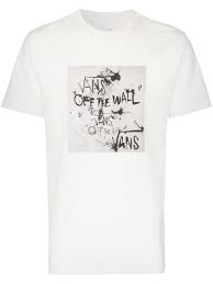 Black And Gold Vans Shirt Vans Vans X Rs Off The Wall Slogan T Shirt Farfetch Slogan Shirts Slogan T Shirt