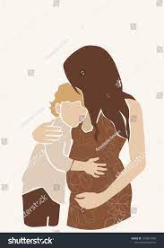 Illustration Mother Son On Earthy Nude Stock Illustration 1816013450 |  Shutterstock