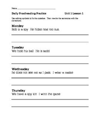 This Contains All Six Units Of Proofreading Practice Sentences To Go With The Journeys 2nd Grade Curriculum Simple And Compound Sentences 2nd Grade Journey 2