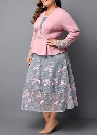 Peplum Waist Plus Size Pink Dress Rotita Com Usd 37 84 Pink Plus Size Dresses Evening Dresses Plus Size Plus Size Peplum