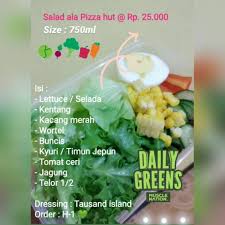 Kamu tak perlu membeli salad sayur lagi karena mulai saat ini kamu dapat membuatnya di rumah sesuai dengan selera. Salad Ala Pizza Hut Size 750ml Shopee Indonesia