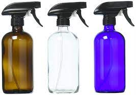 Dii Empty Refillable 16oz Glass Spray Bottles With Chalk Labels 3 Pack Mixing Containers For Essential Oils Blends Variety Colors Clear Amber Cobalt Blu Glass Spray Bottle Spray Bottle Bottle