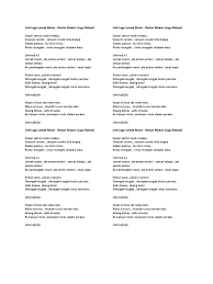 Dalam pantun , ku kirim rindu , rindu mengalir , rindu mengalir didalam kata. Lirik Lagu Lemak Manis