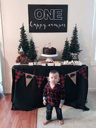 1st Birthday Happy Camper Birthday Party 1st Boy Birthday Boys First Birthday Party Ideas