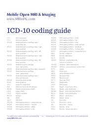 ↓ see below for any exclusions, inclusions or special notations Https Www Mriofal Com Docs Physicians Icd10 Cpt Mobile Open Mri Imaging Pdf