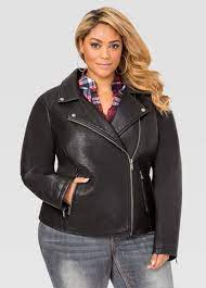 Heavy Pebbled Moto Jacket Curvy Size Fashion Plus Size Fall Outfit Plus Size