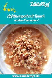 Apfelkompott Mit Quark Und Mandeln Rezept Fur Den Thermomix Rezept Apfelkompott Rezepte Kompott