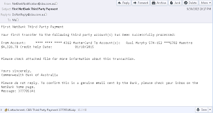 Commbank offers personal banking, business solutions, institutional banking, company information, and more Threattrack Security Malicious Spam Alerts Commonwealth Bank Netbank Spam