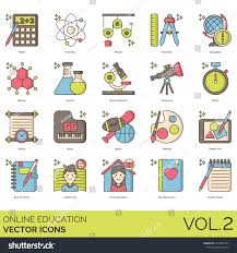 Online Education Icons Including Maths Chemistry Physics Geometry Geography Biology Science Research Astronom Education Icon Online Education Chemistry