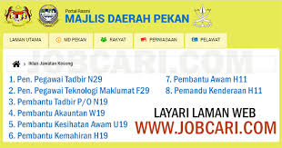 Jawatan kosong di pejabat setiausaha kerajaan negeri. Jawatan Kosong Terkini Di Majlis Daerah Pekan Tetap Berpencen Gaji Rm1 218 00 Rm5 672 00 Jobcari Com Jawatan Kosong Terkini