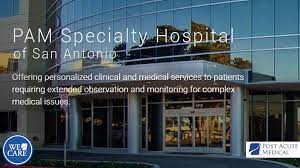 Historically, hospitals focused on treating patients and discharging them once they were well enough to go back home. Post Acute Medical Specialty Hospital San Antonio Pam Sash 5418 N Loop 1604 W San Antonio Tx 78249 Usa