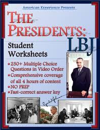 American Experience The Presidents Lbj Worksheet Bundle For Entire Series Experience Presents Worksheets Digital Lessons