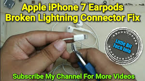 Apple Iphone 7 Earpods Broken Lightning Connector Repair Youtube