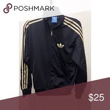 Black And Gold Adidas Jacket Adidas Gold Track Jacket Jackets Adidas Gold Adidas