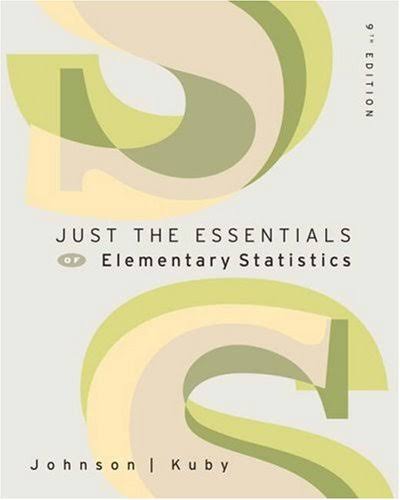 Just the Essentials of Elementary Statistics, 9th Edition