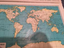 1945 World Map Map World Map Vintage World Maps