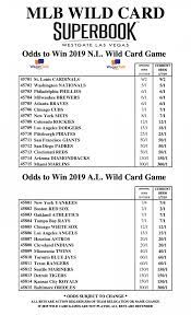 Posiciones de comodín mlb 2018. Odds To Win 2019 Al And Nl Wild Card Game Mets 7 1 Wagertalk News