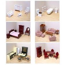 Melissa Doug Deluxe Doll House Furniture Bundle Living Room Set Kitchen Bedroom Dollhouse Furniture Dollhouse Living Room Furniture Dollhouse Dining Room