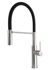 Dreht man den wasserhahn zu, sollte kein wasser mehr kommen. Deusenfeld Edelstahl Kuchenarmatur Design Schwarzer Schlauch Verstellbare Pendelbrause Matt Geb