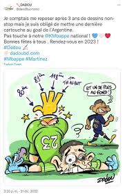 La desubicada caricatura de un artista francés contra el Dibu Martínez que  cruza los límites
